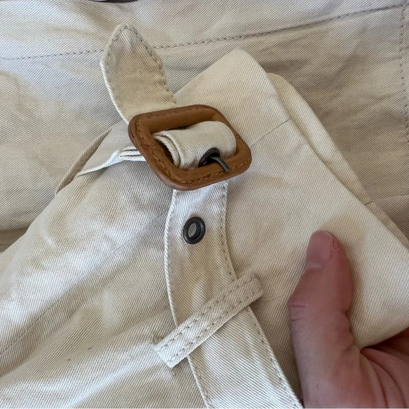 Banana Republic Beige Short Trench Coat | Petite M - Picture 6 of 8